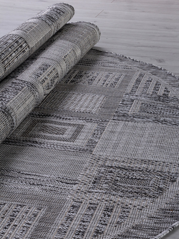 Ковер S138 - DARK GRAY - Овал - коллекция KAIR