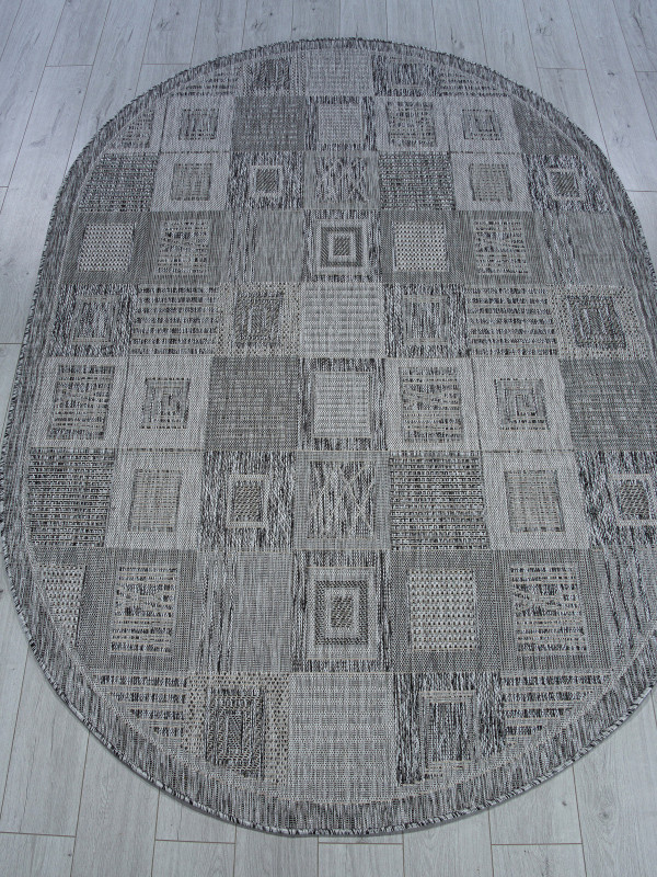 Ковер S138 - DARK GRAY - Овал - коллекция KAIR