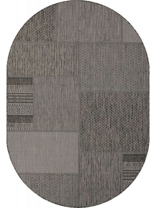 Ковер S139 - BLACK-GRAY - Овал - коллекция KAIR