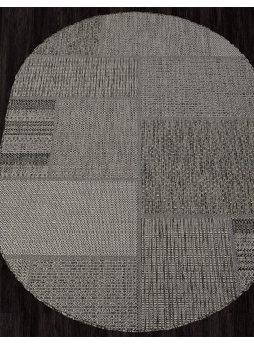Ковер S139 - BLACK-GRAY - Овал - коллекция KAIR