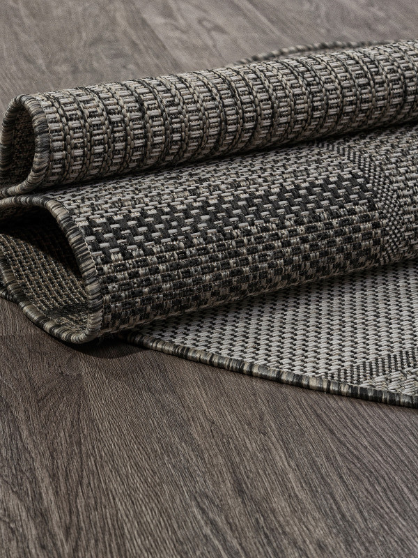 Ковер S139 - BLACK-GRAY - Овал - коллекция KAIR