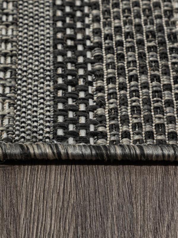 Ковер S139 - BLACK-GRAY - Овал - коллекция KAIR