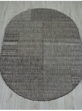 Ковер S139 - DARK GRAY - Овал - коллекция KAIR