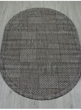 Ковер S148 - DARK GRAY - Овал - коллекция KAIR