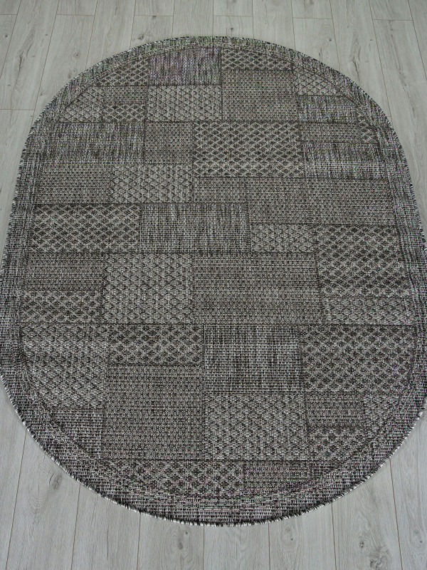 Ковер S148 - DARK GRAY - Овал - коллекция KAIR