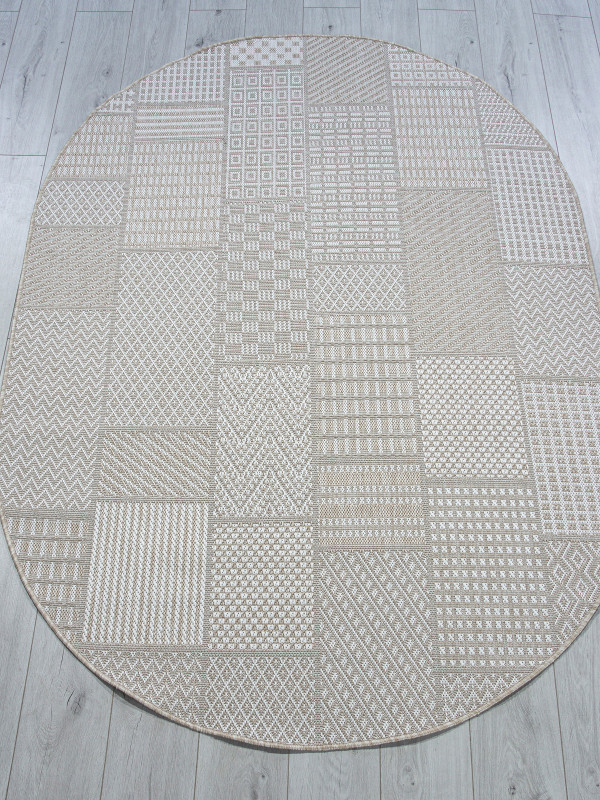 Ковер S160 - BEIGE - Овал - коллекция KAIR