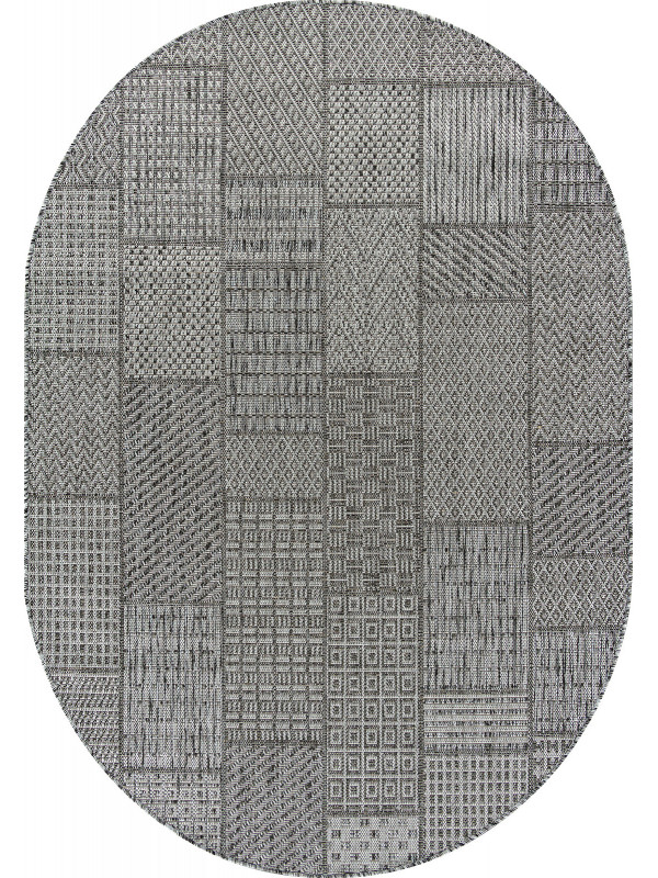 Ковер S160 - DARK GRAY - Овал - коллекция KAIR