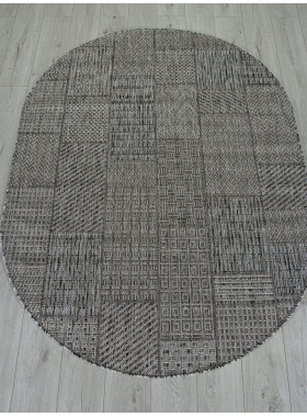 Ковер S160 - DARK GRAY - Овал - коллекция KAIR