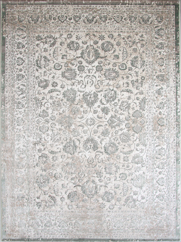 Ковер 8504A - S.WHITE / P.GREEN - Прямоугольник - коллекция LILY