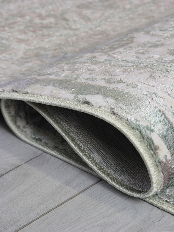 Ковер 8504A - S.WHITE / P.GREEN - Прямоугольник - коллекция LILY