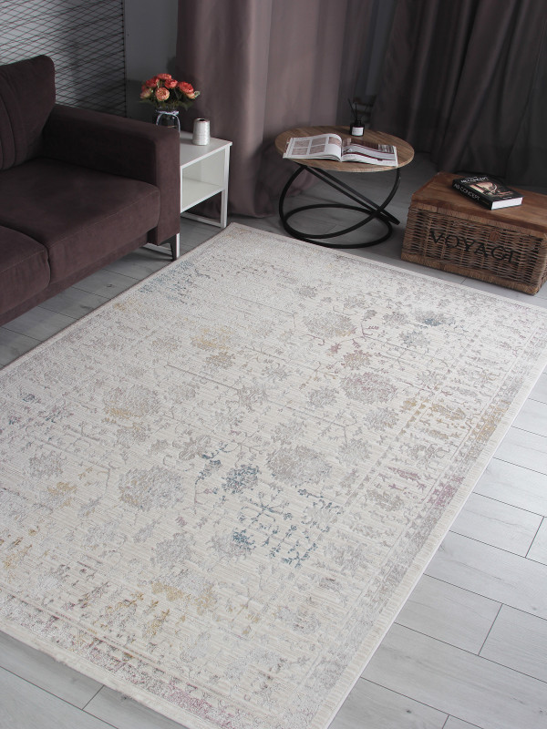 Ковер 9308C - S.WHITE / P.CREAM - Прямоугольник - коллекция LILY
