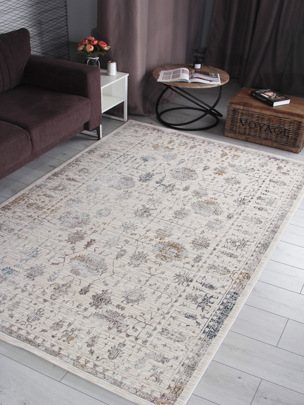 Ковер 9308C - S.WHITE / P.CREAM - Прямоугольник - коллекция LILY