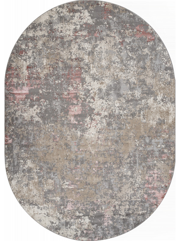Ковер F163 - BEIGE-PINK - Овал - коллекция LIMAN
