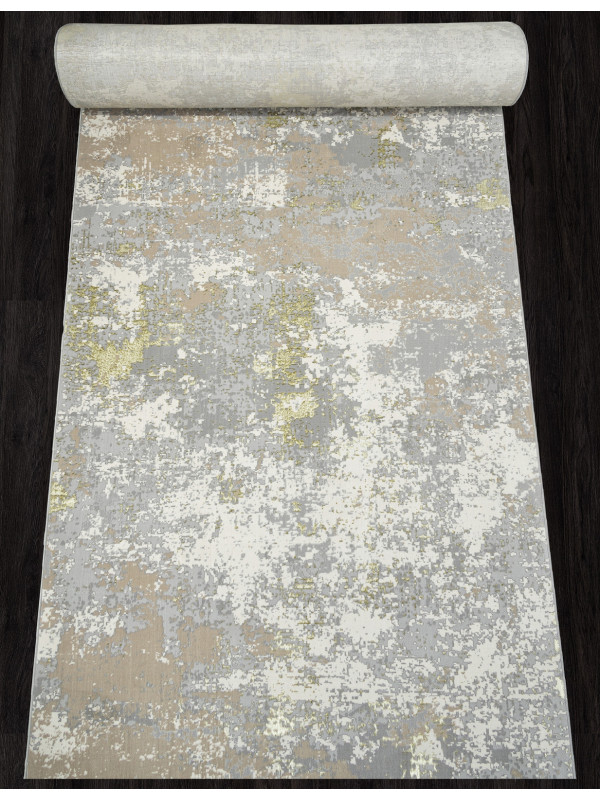 Ковровая дорожка F163 - CREAM-GREEN - коллекция LIMAN