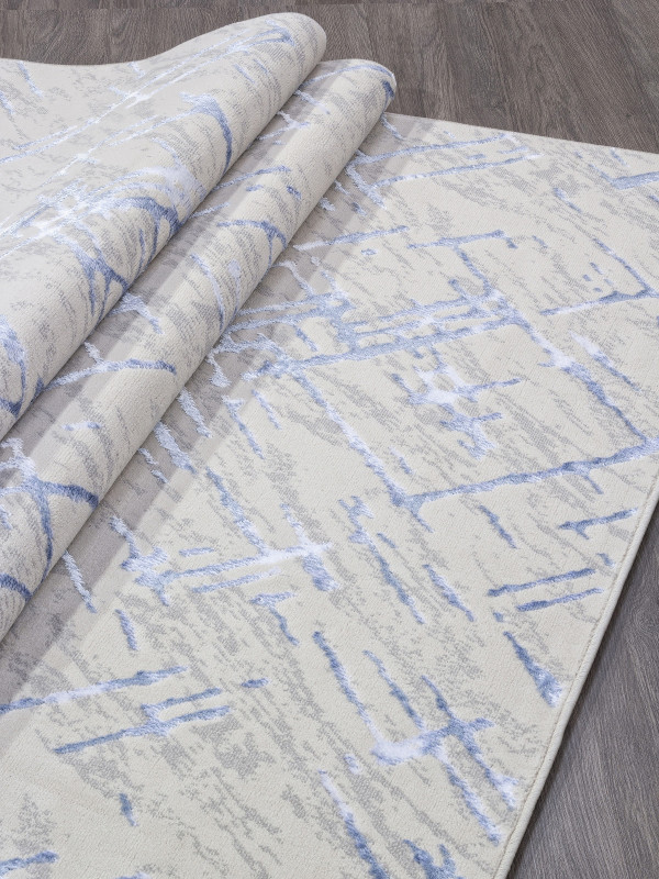 Ковер F164 - CREAM-BLUE - Прямоугольник - коллекция LIMAN