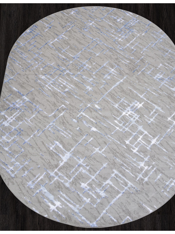 Ковер F164 - GRAY-BLUE - Овал - коллекция LIMAN