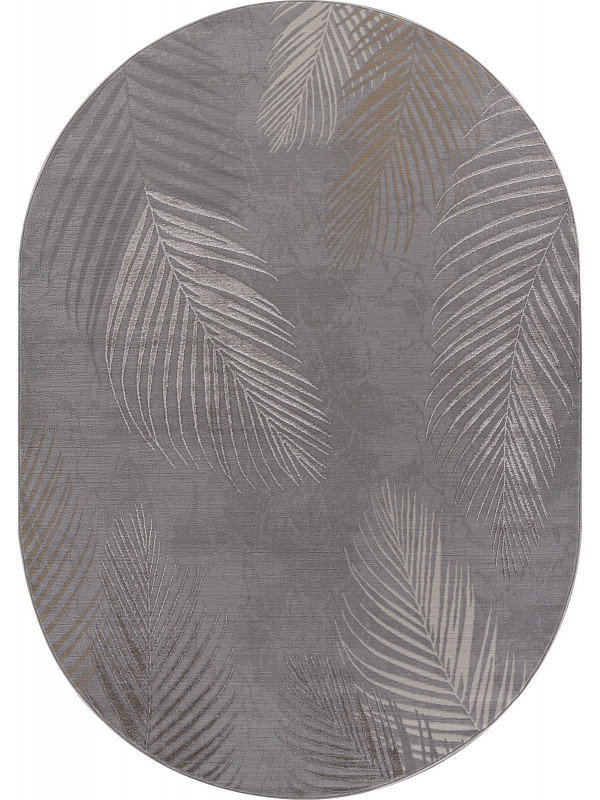 Ковер F167 - GRAY - Овал - коллекция LIMAN