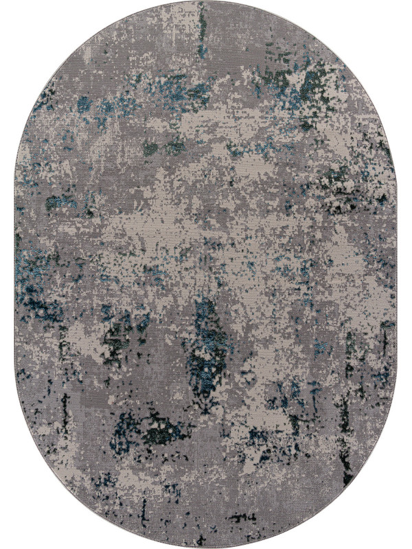 Ковер F477 - GRAY-BLUE - Овал - коллекция LIMAN