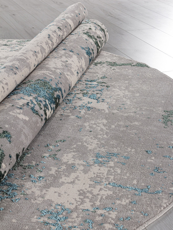 Ковер F477 - GRAY-BLUE - Овал - коллекция LIMAN