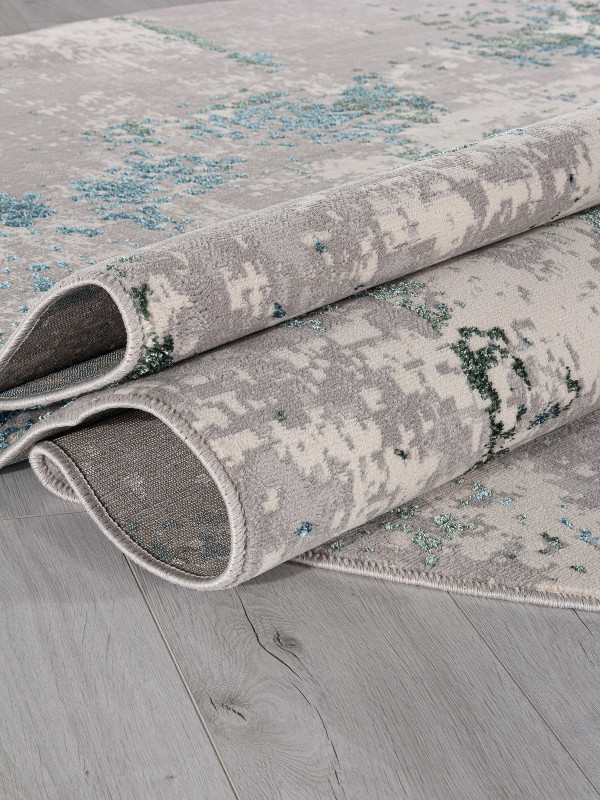Ковер F477 - GRAY-BLUE - Овал - коллекция LIMAN