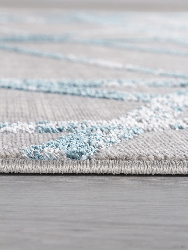 Ковер F478 - GRAY-BLUE - Прямоугольник - коллекция LIMAN