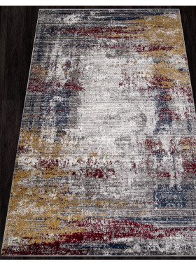 Ковер D838 - GRAY-RED - Прямоугольник - коллекция LONDON