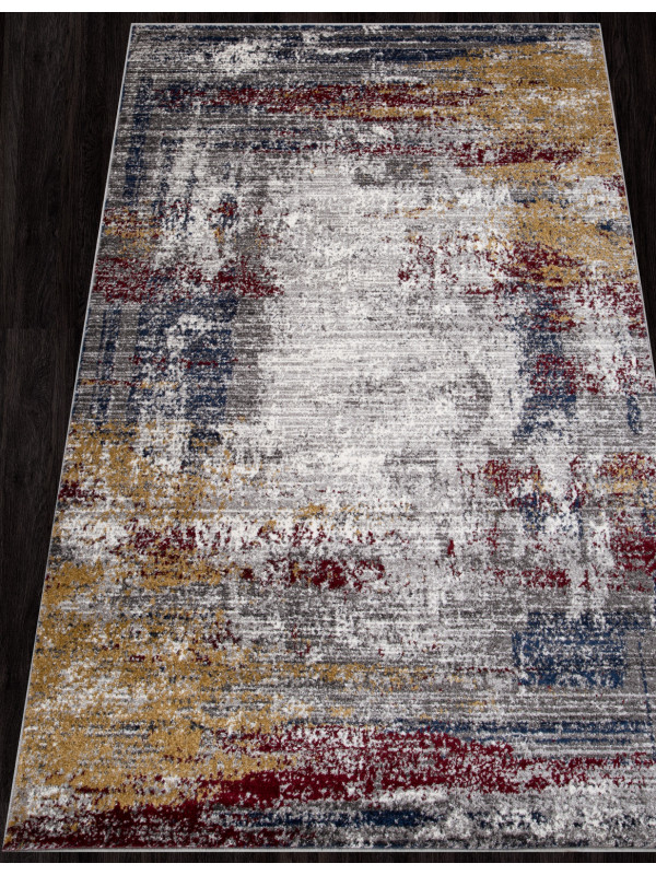 Ковер D838 - GRAY-RED - Прямоугольник - коллекция LONDON