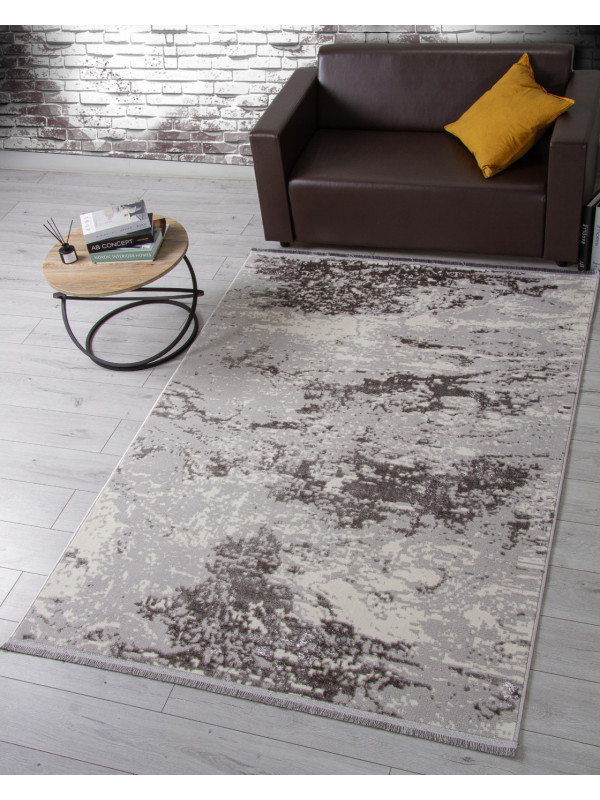 Ковер 3062G - GREY / GREY - Прямоугольник - коллекция LORA