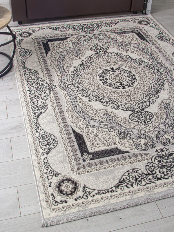 Ковер 3098G - GREY / GREY - Прямоугольник - коллекция LORA