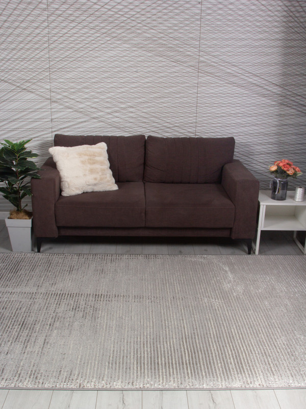 Ковер 9572G - GREY / GREY - Прямоугольник - коллекция LORA