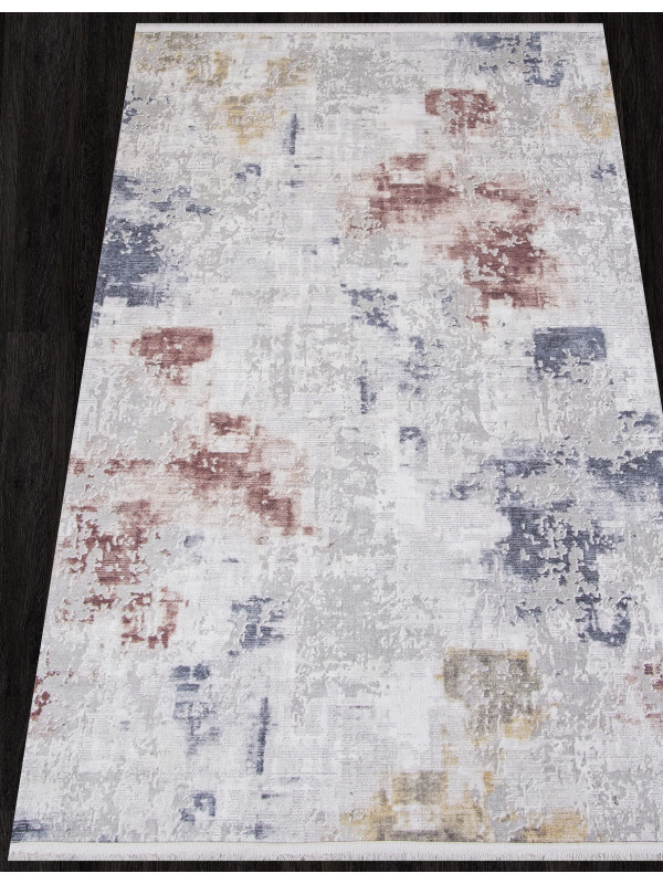 Ковер AB105A - GREY / RED - Прямоугольник - коллекция LOTUS