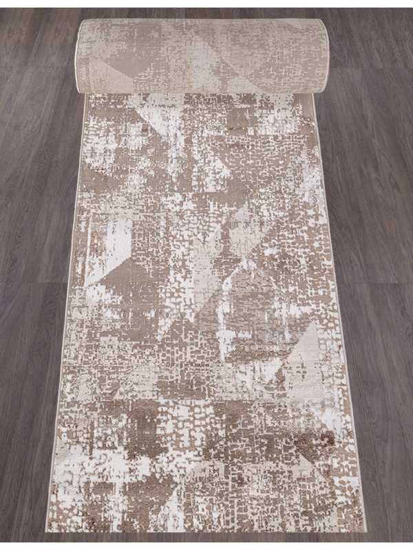 Ковровая дорожка 1237A - VIZON SHRINK / BEIGE - коллекция MARDAN