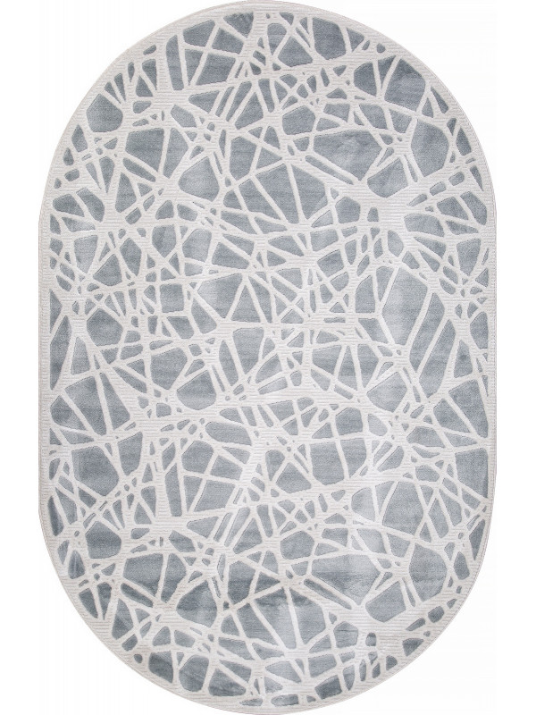 Ковер D967 - BLUE-CREAM - Овал - коллекция MIRANDA