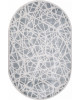Ковер D967 - BLUE-CREAM - Овал - коллекция MIRANDA