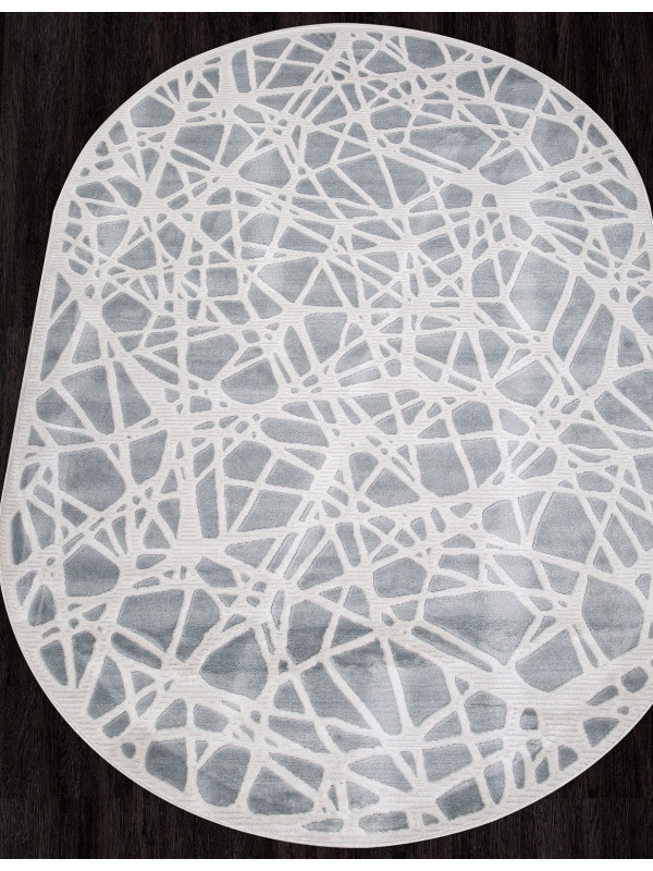 Ковер D967 - BLUE-CREAM - Овал - коллекция MIRANDA