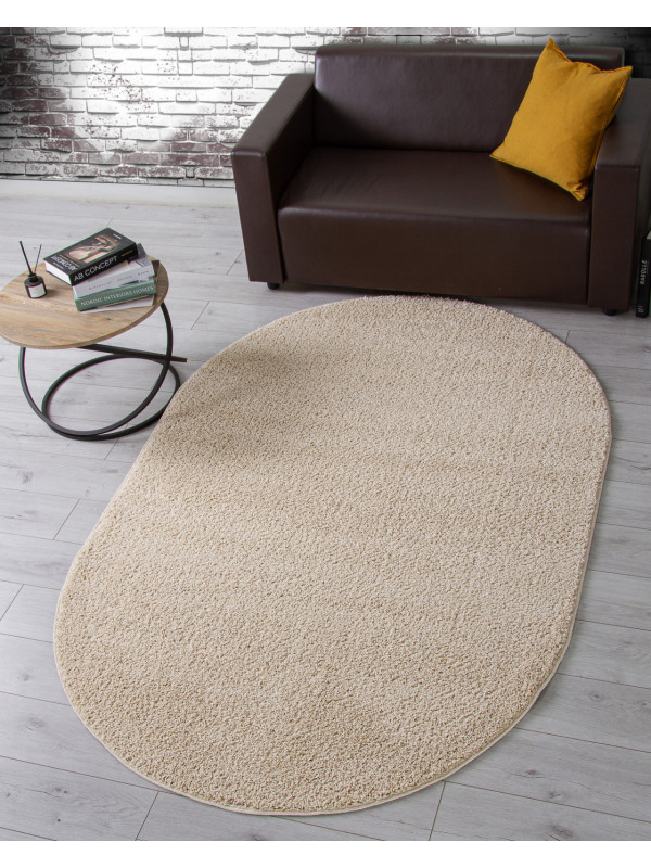 Ковер T600 - LIGHT BEIGE - Овал - коллекция MOKKO