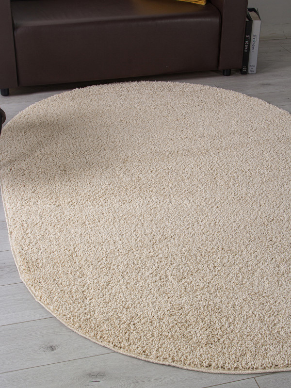 Ковер T600 - LIGHT BEIGE - Овал - коллекция MOKKO