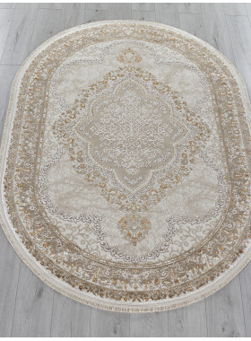 Ковер 27226 - BEIGE / BEIGE - Овал - коллекция MOSSO