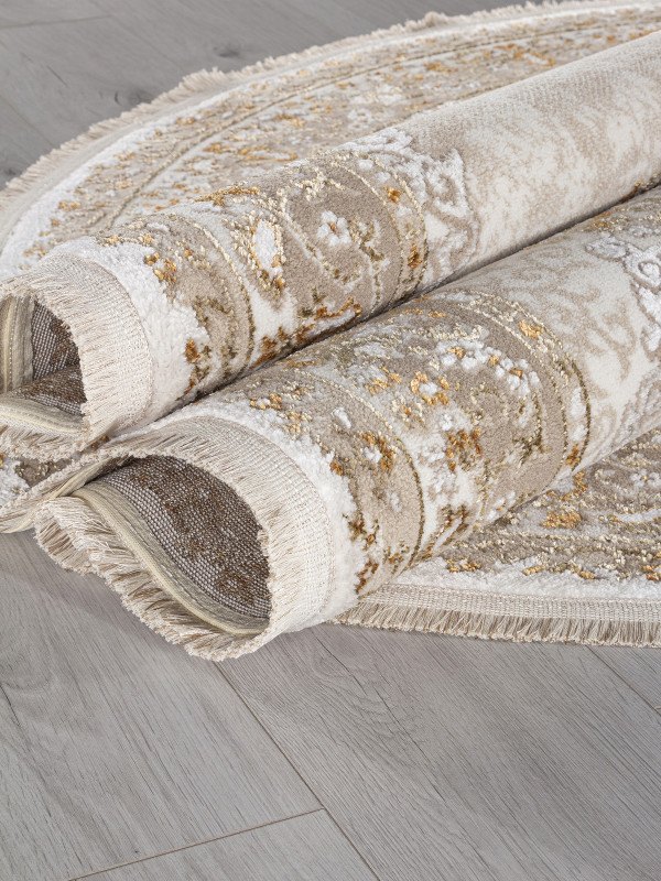 Ковер 27226 - BEIGE / BEIGE - Овал - коллекция MOSSO
