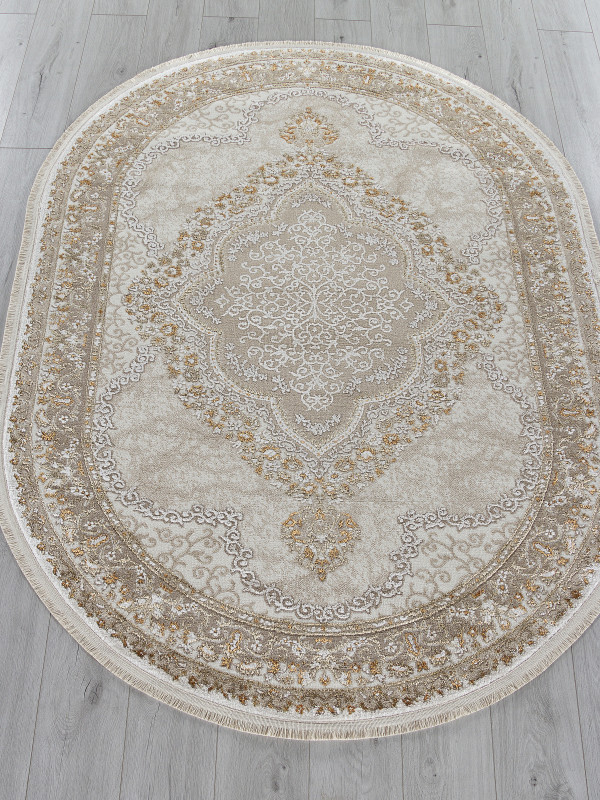 Ковер 27226 - BEIGE / BEIGE - Овал - коллекция MOSSO