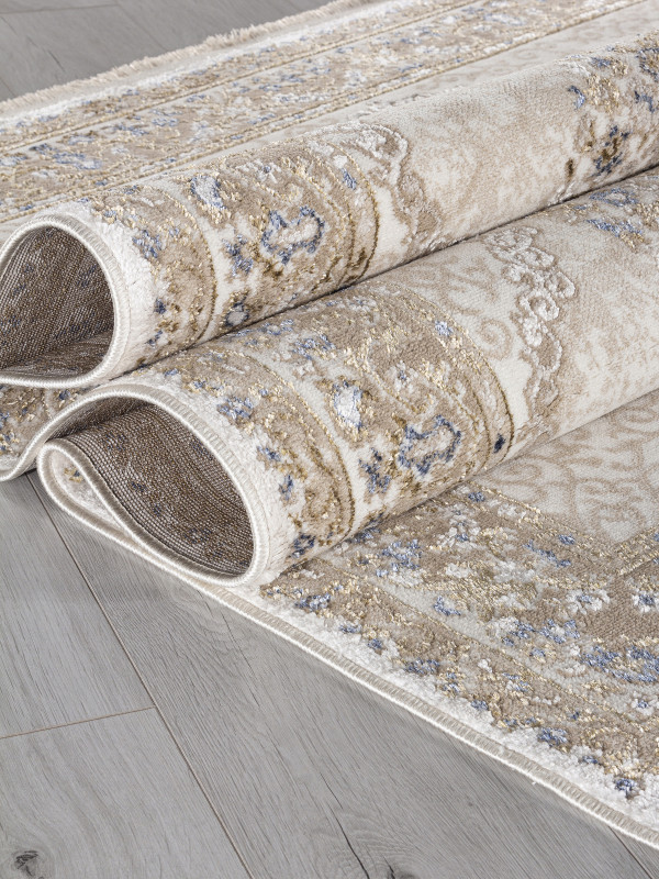 Ковер 27226 - BEIGE / BLUE - Прямоугольник - коллекция MOSSO