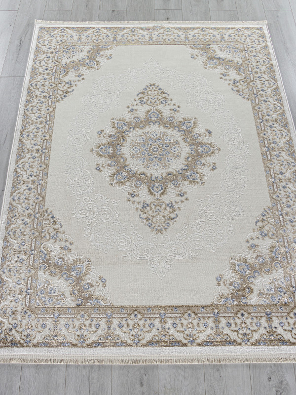 Ковер 27236 - CREAM / BLUE - Прямоугольник - коллекция MOSSO