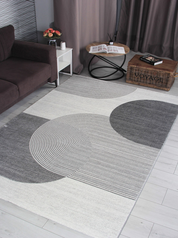 Ковер GL235G - GREY / GREY - Прямоугольник - коллекция NENSI