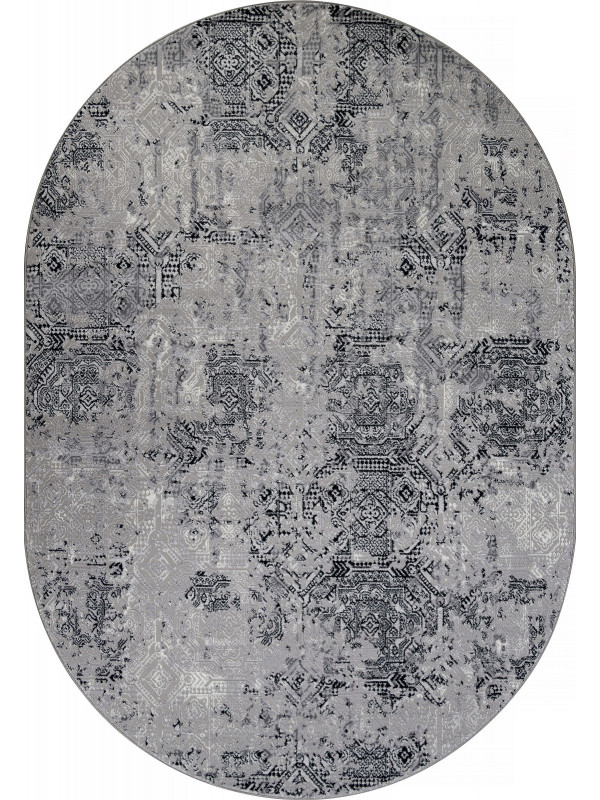 Ковер F281 - DARK GRAY - Овал - коллекция PALERMO