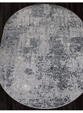 Ковер F281 - DARK GRAY - Овал - коллекция PALERMO