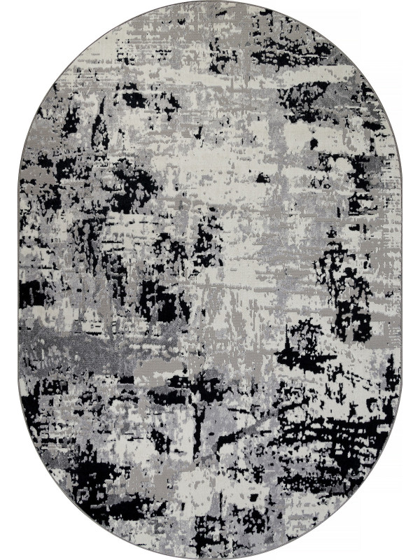 Ковер F284 - DARK GRAY - Овал - коллекция PALERMO