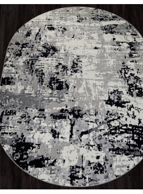 Ковер F284 - DARK GRAY - Овал - коллекция PALERMO