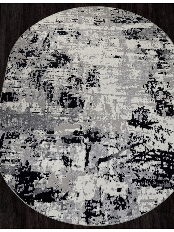 Ковер F284 - DARK GRAY - Овал - коллекция PALERMO