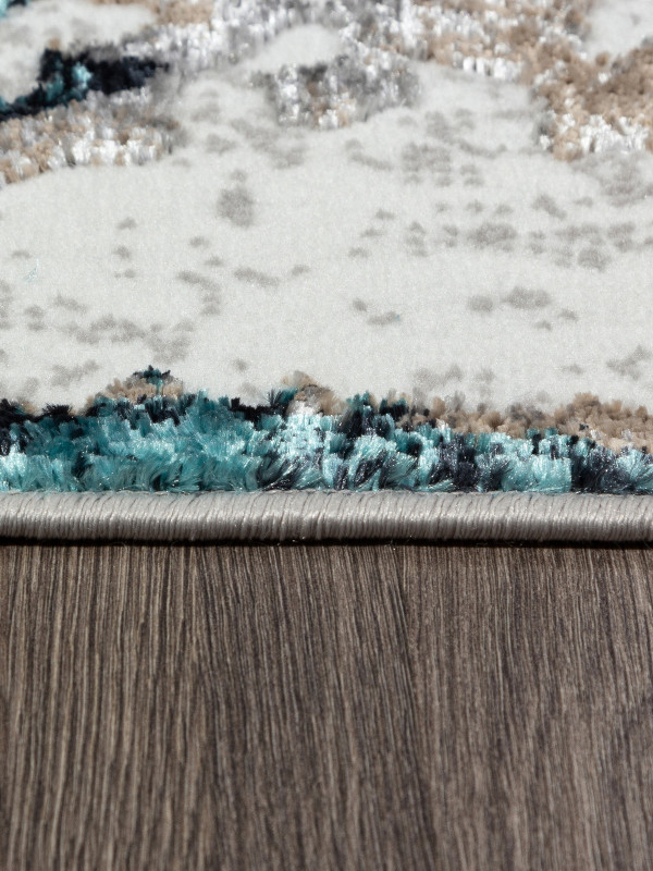 Ковер 01632A - GREY / TURQUOISE - Прямоугольник - коллекция PARADIZE