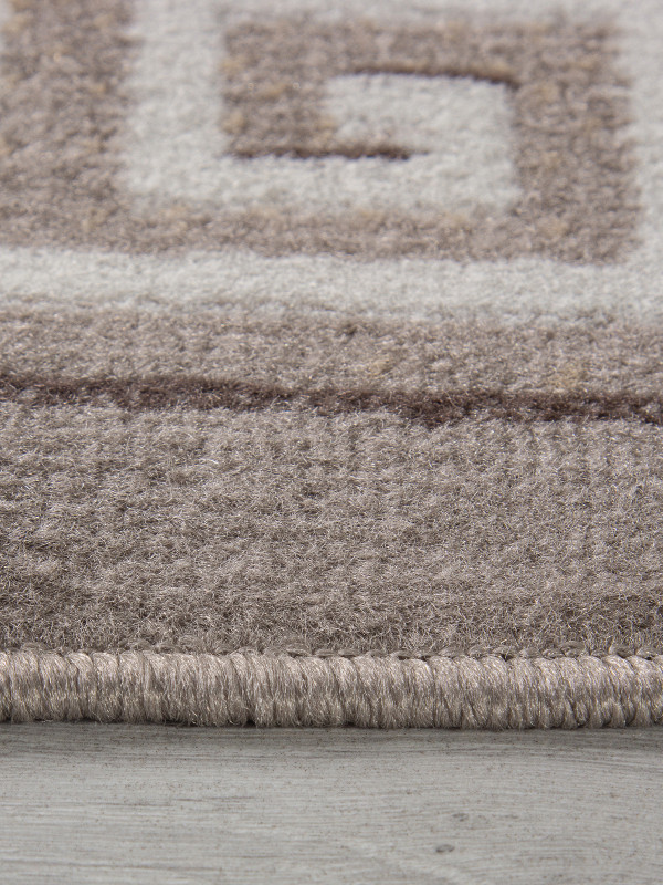 Ковер 06027A - BEIGE / DARK VIZON - Прямоугольник - коллекция PRAGA